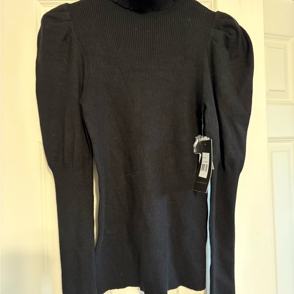 Black Ribbed Long Sleeve Sweater
